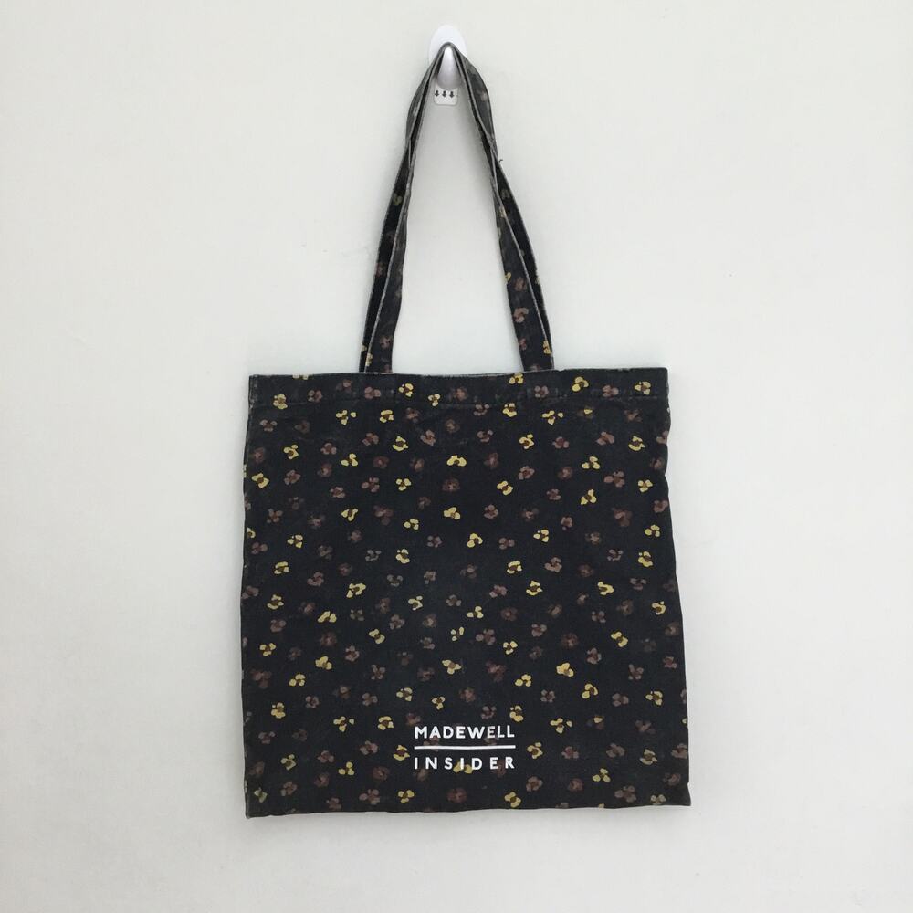 MADEWELL Insider Womens Canvas Floral Cotton Reusable Tote Shopping Bag